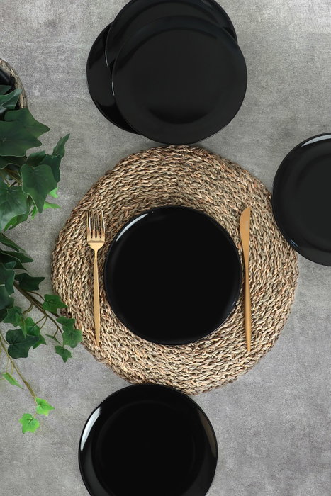 Hermia Juego de 6 Platos de Postre de Cerámica Multicolor de 21 cm